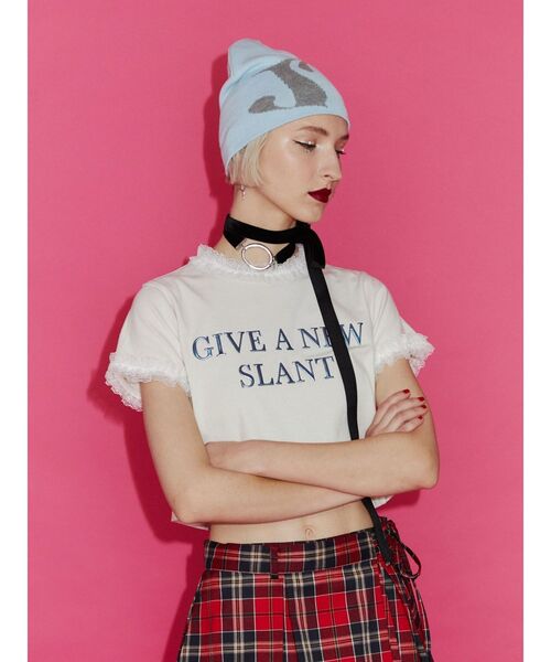 jouetie（ジュエティ）の「ロゴジャカードサマーニットビーニー（ニットキャップ/ビーニー・レディース・グレー/ブラック/ブルー・FREE）」の10枚目の写真