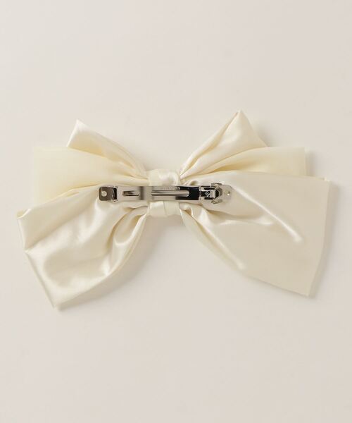 RUBY AND YOU（ルビーアンドユー）の「［select］リボンバレッタ（バレッタ/ヘアクリップ・レディース・ブラック/ホワイト・FREE）」の3枚目の写真