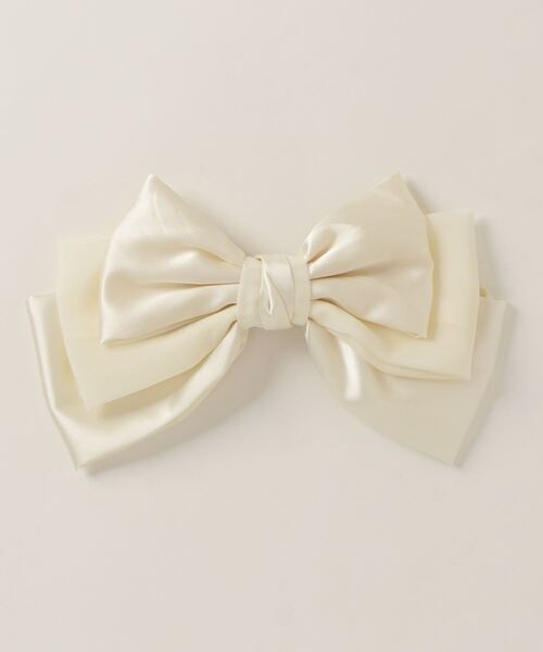 RUBY AND YOU（ルビーアンドユー）の「［select］リボンバレッタ（バレッタ/ヘアクリップ・レディース・ブラック/ホワイト・FREE）」の6枚目の写真