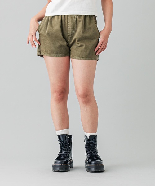 X-girl（エックスガール）の「PIGMENT DYED EASY SHORTS（その他パンツ・レディース・ブラック/オリーブ/レッド・XS/S/M）」の12枚目の写真