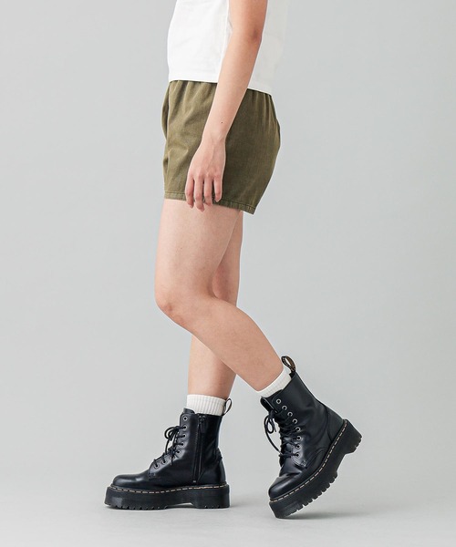 X-girl（エックスガール）の「PIGMENT DYED EASY SHORTS（その他パンツ・レディース・ブラック/オリーブ/レッド・XS/S/M）」の14枚目の写真