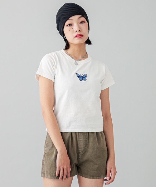 X-girl（エックスガール）の「PIGMENT DYED EASY SHORTS（その他パンツ・レディース・ブラック/オリーブ/レッド・XS/S/M）」の18枚目の写真