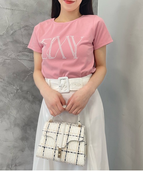 eimyistoire ツイードハンドルミニバッグ PINK エイミーイストワール EIMY ISTOIRE ツイードハンドルミニバッグ