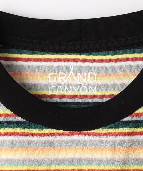 grandcanyon(グランドキャニオン)の「<GRAND CANYON>パイル マルチボーダー Tシャツ(Tシャツ/カットソー・メンズ・コバルトブルー/イエロー・L/M)」の13枚目の写真