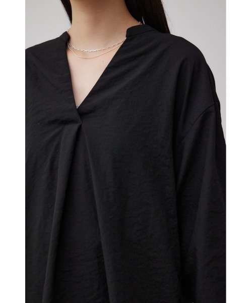 AZUL by moussy(アズールバイマウジー)の「ルーズスキッパーシャツ(Tシャツ/カットソー・レディース・アイボリー/ブルー系その他3/ブラック・SMALL/MEDIUM)」の20枚目の写真