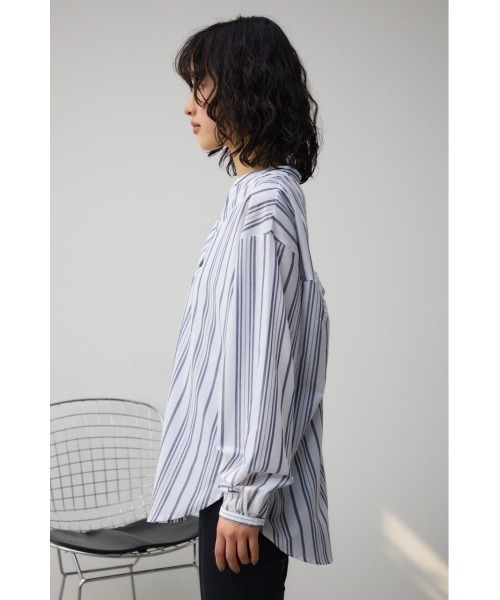 AZUL by moussy(アズールバイマウジー)の「ルーズスキッパーシャツ(Tシャツ/カットソー・レディース・アイボリー/ブルー系その他3/ブラック・SMALL/MEDIUM)」の10枚目の写真