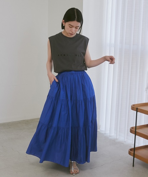 hunch（ハンチ）の「【WEB限定/別注】箔プリントロゴノースリーブTシャツ（Tシャツ/カットソー・レディース・グレー系その他/ベージュ系その他/ホワイト×シルバー/ホワイト×ゴールド・FREE）」の17枚目の写真