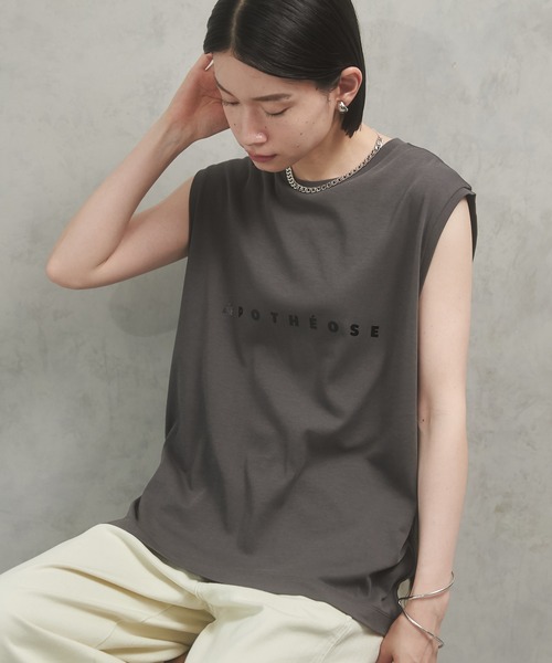 セール】【WEB限定/別注】箔プリントロゴノースリーブTシャツ（T