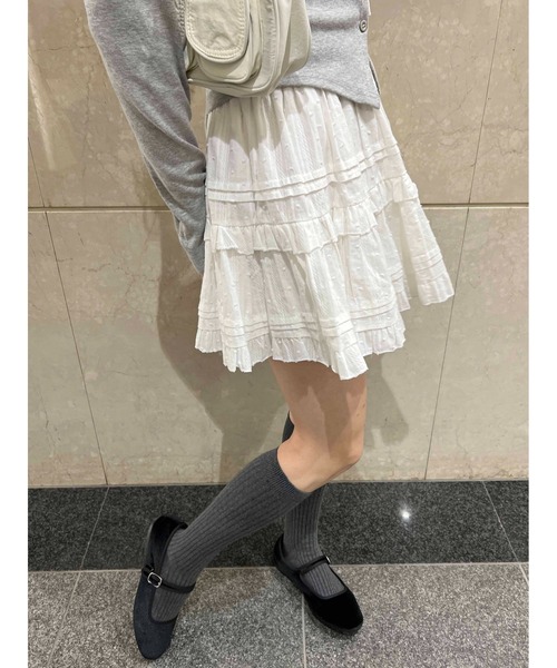 PHILLY（フィリー）の「《大バズり中★》コットンレースティアードミニスカート（スカート・レディース・ブラック/ホワイト・FREE）」の18枚目の写真