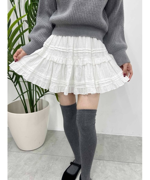 PHILLY（フィリー）の「《大バズり中★》コットンレースティアードミニスカート（スカート・レディース・ブラック/ホワイト・FREE）」の22枚目の写真