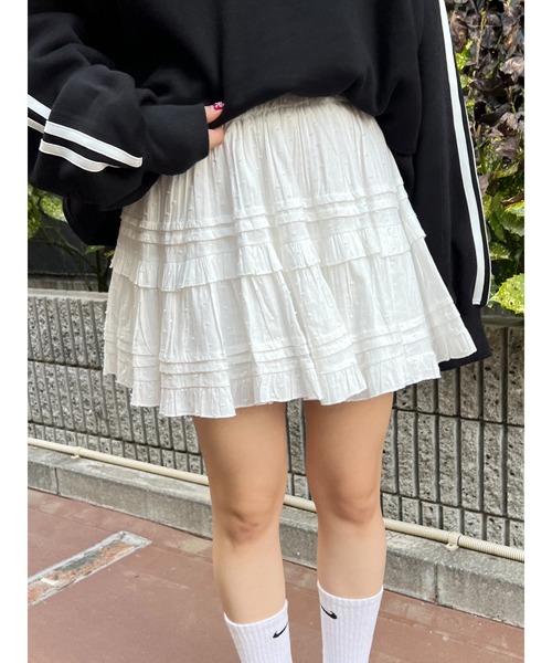 PHILLY（フィリー）の「《大バズり中★》コットンレースティアードミニスカート（スカート・レディース・ブラック/ホワイト・FREE）」の21枚目の写真
