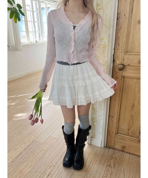 PHILLY（フィリー）の「《大バズり中★》コットンレースティアードミニスカート（スカート・レディース・ブラック/ホワイト・FREE）」の12枚目の写真