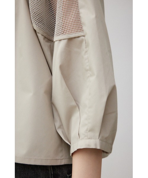 AZUL by moussy(アズールバイマウジー)の「メッシュ切り替えボリュームスリーブシャツ(シャツ/ブラウス・レディース・ブラック/アイボリー・FREE)」の12枚目の写真