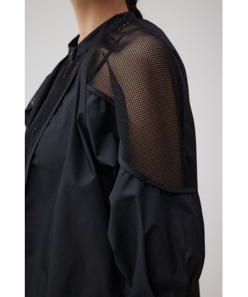 AZUL by moussy(アズールバイマウジー)の「メッシュ切り替えボリュームスリーブシャツ(シャツ/ブラウス・レディース・ブラック/アイボリー・FREE)」の22枚目の写真