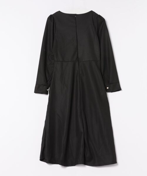 おしゃれスタ(オシャレスタ)の「シックなロング丈Aラインワンピース(ワンピース・レディース・ブラック・S/M/L/XL)」の6枚目の写真