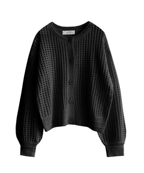 apartment department(アパートメントデパートメント)の「メッシュ編み タックリブクルーネックカーディガン(カーディガン/ボレロ・レディース・アイボリー/ブラック・M)」の17枚目の写真