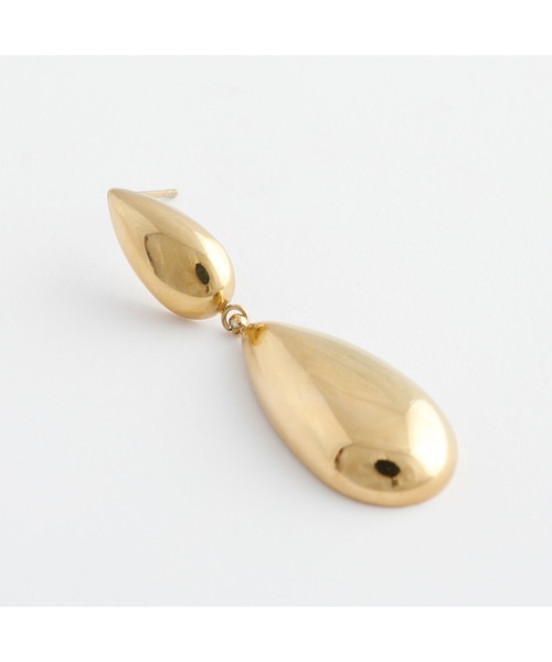 JewCas（ジュアキャス）の「JCQ しずくW ステンレス ピアス [JCQ0137]（ピアス（両耳用）・レディース・シルバー/ゴールド・FREE）」の4枚目の写真