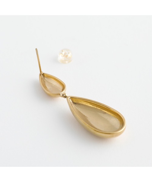 JewCas（ジュアキャス）の「JCQ しずくW ステンレス ピアス [JCQ0137]（ピアス（両耳用）・レディース・シルバー/ゴールド・FREE）」の5枚目の写真