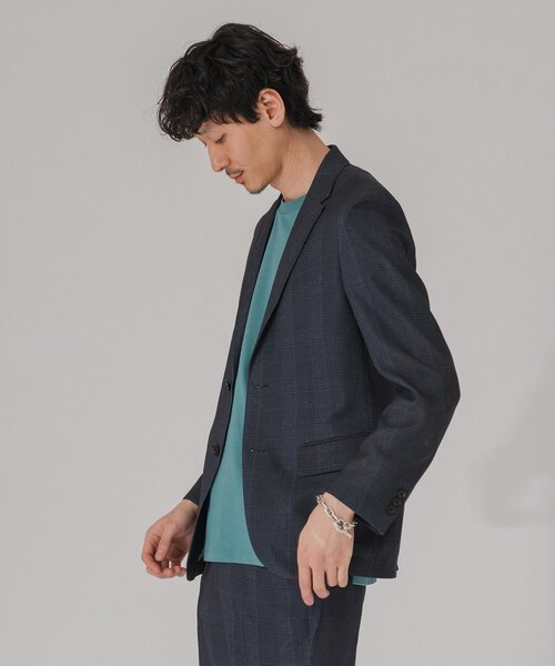 EDIFICE（エディフィス）の「”吸汗＆速乾”EVALET メッシュ チェック 2ボタン ジャケット（テーラードジャケット・メンズ・ライトグレー/ブラウン/チャコールグレー・MEDIUM/LARGE/SMALL/X-LARGE）」の18枚目の写真