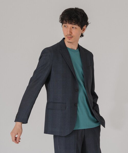 EDIFICE（エディフィス）の「”吸汗＆速乾”EVALET メッシュ チェック 2ボタン ジャケット（テーラードジャケット・メンズ・ライトグレー/ブラウン/チャコールグレー・MEDIUM/LARGE/SMALL/X-LARGE）」の20枚目の写真