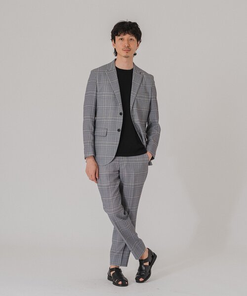 EDIFICE（エディフィス）の「”吸汗＆速乾”EVALET メッシュ チェック 2ボタン ジャケット（テーラードジャケット・メンズ・ライトグレー/ブラウン/チャコールグレー・MEDIUM/LARGE/SMALL/X-LARGE）」の13枚目の写真