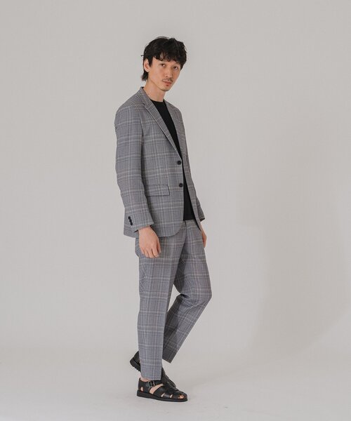 EDIFICE（エディフィス）の「”吸汗＆速乾”EVALET メッシュ チェック 2ボタン ジャケット（テーラードジャケット・メンズ・ライトグレー/ブラウン/チャコールグレー・MEDIUM/LARGE/SMALL/X-LARGE）」の14枚目の写真