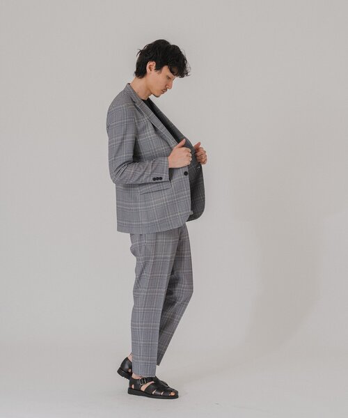 EDIFICE（エディフィス）の「”吸汗＆速乾”EVALET メッシュ チェック 2ボタン ジャケット（テーラードジャケット・メンズ・ライトグレー/ブラウン/チャコールグレー・MEDIUM/LARGE/SMALL/X-LARGE）」の15枚目の写真