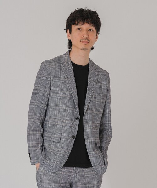 EDIFICE（エディフィス）の「”吸汗＆速乾”EVALET メッシュ チェック 2ボタン ジャケット（テーラードジャケット・メンズ・ライトグレー/ブラウン/チャコールグレー・MEDIUM/LARGE/SMALL/X-LARGE）」の16枚目の写真