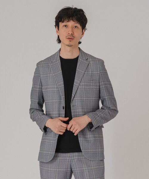 EDIFICE（エディフィス）の「”吸汗＆速乾”EVALET メッシュ チェック 2ボタン ジャケット（テーラードジャケット・メンズ・ライトグレー/ブラウン/チャコールグレー・MEDIUM/LARGE/SMALL/X-LARGE）」の17枚目の写真