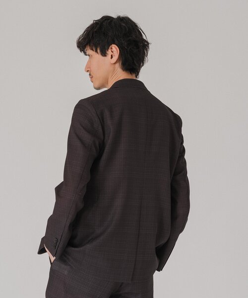 EDIFICE（エディフィス）の「”吸汗＆速乾”EVALET メッシュ チェック 2ボタン ジャケット（テーラードジャケット・メンズ・ライトグレー/ブラウン/チャコールグレー・MEDIUM/LARGE/SMALL/X-LARGE）」の8枚目の写真