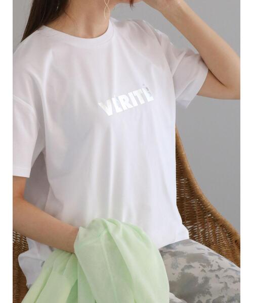 Te chichi（テチチ）の「シンプルロゴプリントTシャツ（Tシャツ/カットソー・レディース・シルバー/ブラック/ゴールド・F）」の11枚目の写真