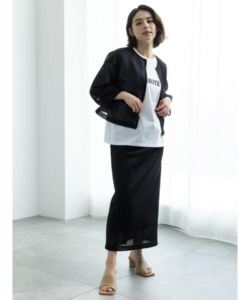 Te chichi（テチチ）の「シンプルロゴプリントTシャツ（Tシャツ/カットソー・レディース・シルバー/ブラック/ゴールド・F）」の9枚目の写真