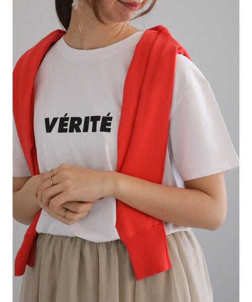 Te chichi（テチチ）の「シンプルロゴプリントTシャツ（Tシャツ/カットソー・レディース・シルバー/ブラック/ゴールド・F）」の6枚目の写真