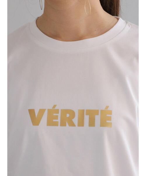 Te chichi（テチチ）の「シンプルロゴプリントTシャツ（Tシャツ/カットソー・レディース・シルバー/ブラック/ゴールド・F）」の22枚目の写真