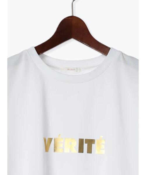 Te chichi（テチチ）の「シンプルロゴプリントTシャツ（Tシャツ/カットソー・レディース・シルバー/ブラック/ゴールド・F）」の16枚目の写真