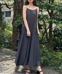 snidelカットジャガードボリュームキャミワンピース モカ 1 新品未使用 SNIDEL カットジャガードボリュームキャミワンピース スナイデル