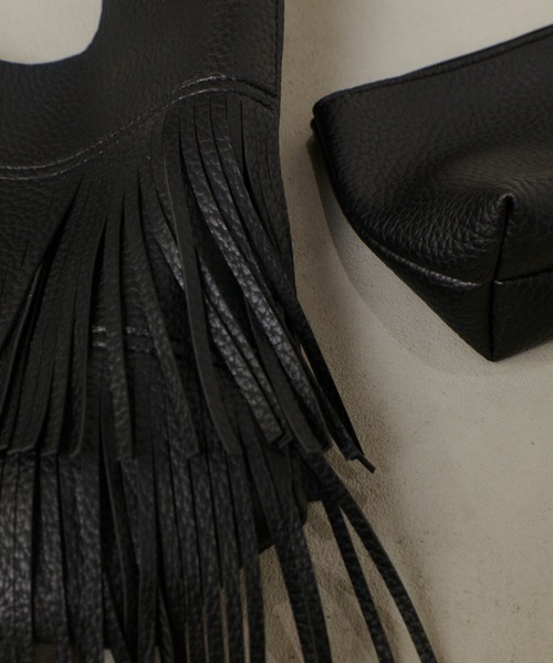 manana suerte(マニャーナスエルテ)の「フリンジショルダーバッグ(ショルダーバッグ・レディース・ブラック/ライトブルー・FREE)」の7枚目の写真