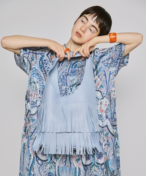 manana suerte(マニャーナスエルテ)の「フリンジショルダーバッグ(ショルダーバッグ・レディース・ブラック/ライトブルー・FREE)」の9枚目の写真