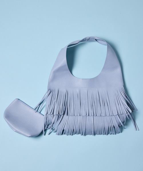 manana suerte(マニャーナスエルテ)の「フリンジショルダーバッグ(ショルダーバッグ・レディース・ブラック/ライトブルー・FREE)」の17枚目の写真