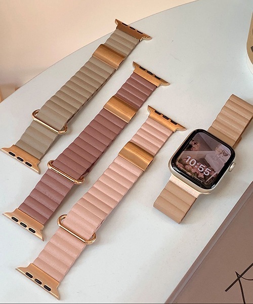 アップルウォッチ　純正　40  41  バンド　マグネット　ベルト アップルウォッチ バンド レザー マグネット ベルト apple watch