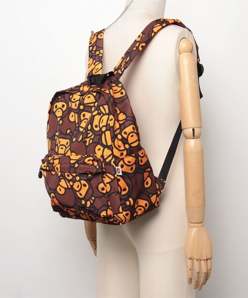 A BATHING APE(アベイシングエイプ)の「ALL BABY MILO MEDIUM BACKPACK(バックパック/リュック・メンズ・ブラウン・FREE)」の3枚目の写真
