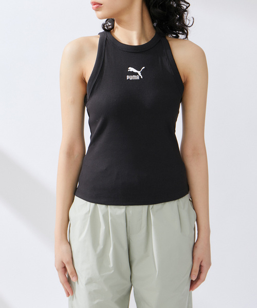 PUMA(プーマ)の「【PUMA】 CLASSICS リブ スリムタンクトップ(タンクトップ・レディース・ホワイト/ブラック・M)」の8枚目の写真