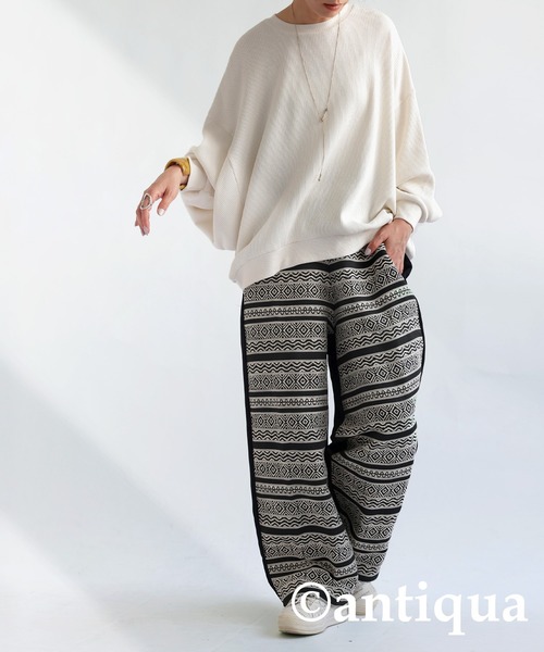エスニック柄パンツ（その他パンツ）｜antiqua（アンティカ）