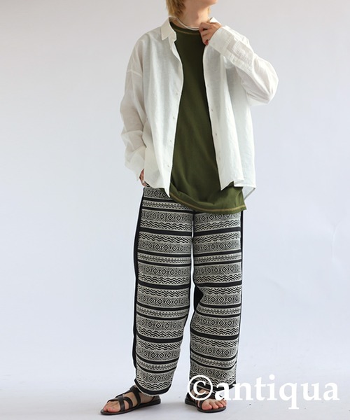 エスニック柄パンツ（その他パンツ）｜antiqua（アンティカ）