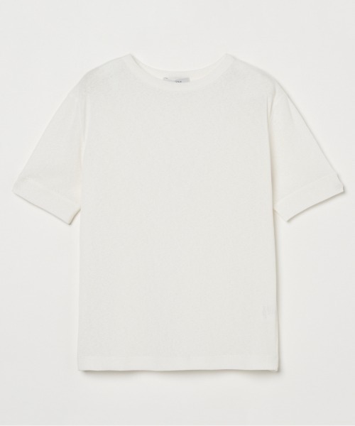 HELIOPOLE(エリオポール)の「DRY TOUCH RIB CREW NECK(Tシャツ/カットソー・レディース・ブラック/サックスブルー/ホワイト・38)」の2枚目の写真