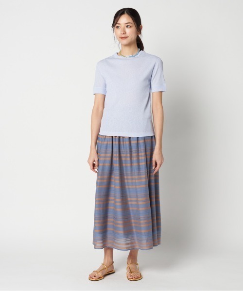 HELIOPOLE(エリオポール)の「DRY TOUCH RIB CREW NECK(Tシャツ/カットソー・レディース・ブラック/サックスブルー/ホワイト・38)」の10枚目の写真
