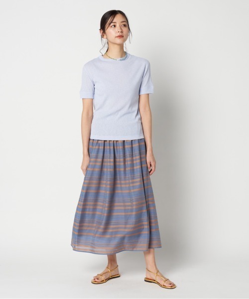 HELIOPOLE(エリオポール)の「DRY TOUCH RIB CREW NECK(Tシャツ/カットソー・レディース・ブラック/サックスブルー/ホワイト・38)」の13枚目の写真