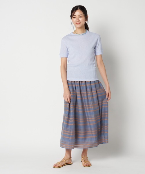 HELIOPOLE(エリオポール)の「DRY TOUCH RIB CREW NECK(Tシャツ/カットソー・レディース・ブラック/サックスブルー/ホワイト・38)」の14枚目の写真