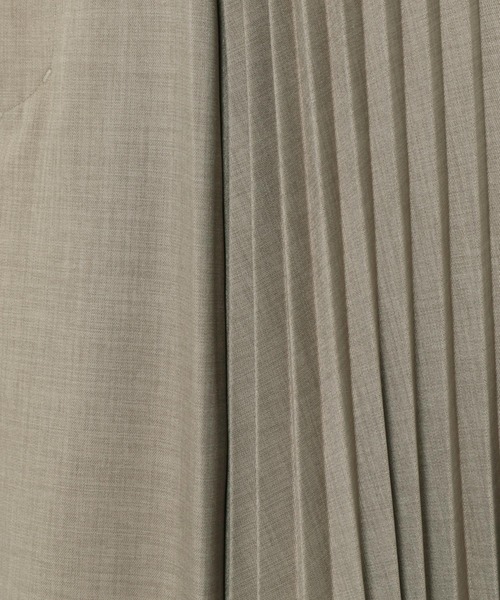 mysty woman（ミスティウーマン）の「プリーツキリカエＷベルトスカート 128882（スカート・レディース・チャコールグレー/カーキ/ベージュ系その他・FREE）」の15枚目の写真