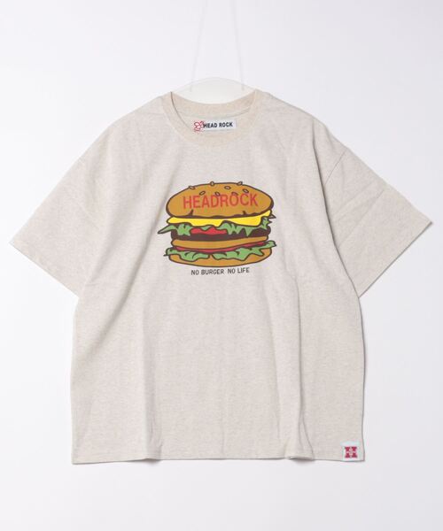 HEAD ROCK（ヘッドロック）の「HEADROCK/ヘッドロック 半袖オーバーサイズTシャツ（大人）（Tシャツ/カットソー・メンズ・オートミール/ベージュ/ネイビー/スミクロ・165/175/185）」の3枚目の写真